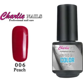 Charlie UV/LED Gel lak 5ml. č.6 červený Peach