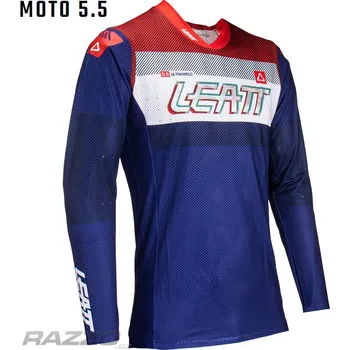 Cyklistické oblečení Pánský MX dres LEATT Moto 5.5 UltraWeld Jersey Royal 2024 XXL