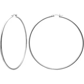 Náušnice Náušnice z chirurgické oceli, kroužky, stříbrná barva, lesklý povrch