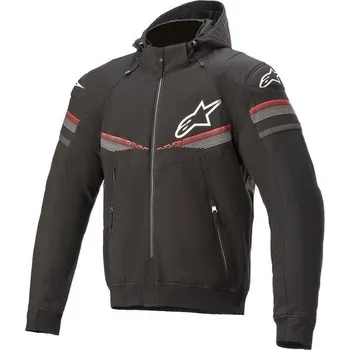 Moto bunda Bunda SEKTOR 2 TECH HOODIE, ALPINESTARS (černá/světlá červená) 2025 L