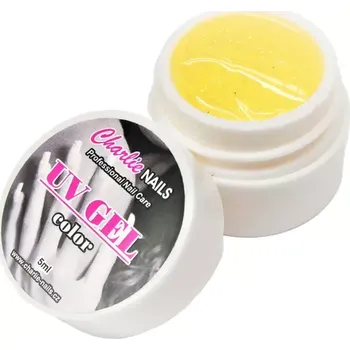 Charlie UV/LED gel 5ml - žlutý glitter č.416