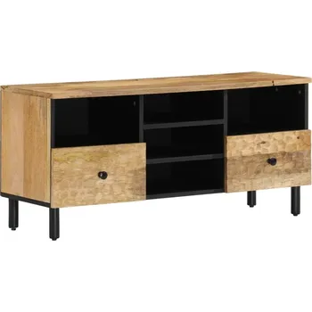 Televizní stolek vidaXL TV skříňka 100 x 33 x 46 cm masivní mangovníkové dřevo [356909] Barva: Přírodní