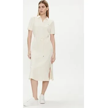 Dámské šaty Tommy Hilfiger Každodenní šaty WW0WW41278 Écru Regular Fit XL