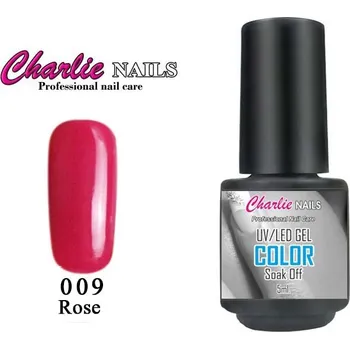 Charlie UV/LED Gel lak 5ml. č.9 červený Rose