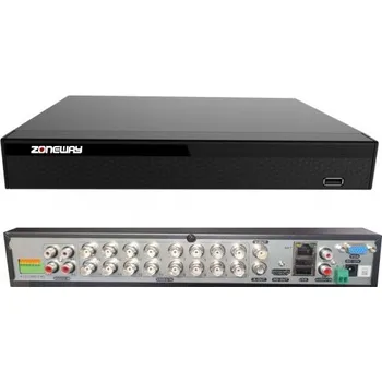 DVR/NVR/HVR záznamové zařízení 16CH IP/16CH AHD 8MPx hybridní rekordér 4K XVR ZONEWAY XVR5016