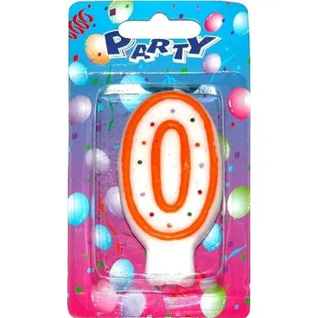 Dortová svíčka Svíčka dortová s tečkami č. 0 UNIPAP