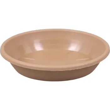 Podmiska Podmiska pod květník SAKURA MODERN plastová matná světle hnědá d14cm NOHEL GARDEN 57754sh