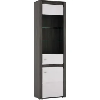 Vinotéka Vitrína Sevilla 60 cm, borovice norská/bílá