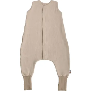 Spací pytel pro miminko Kaarsgaren Letní spací pytel s nožičkami 60 cm moka mušelín