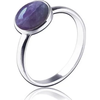 Prsten NUBIS® Stříbrný prsten Ametyst - velikost 54 - NBP87-54