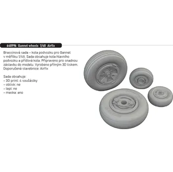 Plastikový model Eduard 1/48 Gannet wheels (AIRFIX)