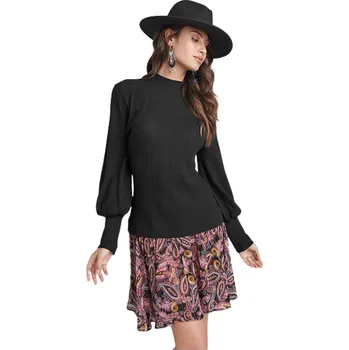 Dámské šaty Dámské svetrové šaty Button-Front S