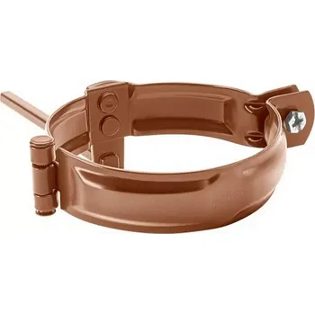 okap Objímka 80 mm s hrotem 200 mm, pozink RAL 8004 měděnohnědá KJG