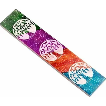 Stojánek z mastku na vonné tyčinky Stromy života 5 x 25 cm