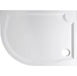 RIVA sprchová vanička z litého mramoru, čtvrtkruh 120x90cm, pravá, bílá GR12090R