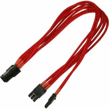 Kabel do PC Nanoxia PCIe 6-pin - PCIe 8-pin, 0,3 m, červená (900300023)
