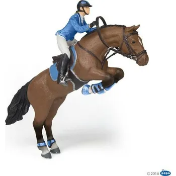 Figurka Papo Skákající kůň s jezdcem