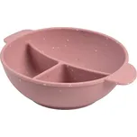 Canpol babies Silikonová dělená miska s přísavkou DOTS 360ml růžová