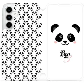 Pouzdro na mobilní telefon Flipové pouzdro Mobiwear - Samsung Galaxy A35 5G - M030P Panda Amálka (Knížkové flip pouzdro, obal, kryt na mobil Samsung Galaxy A35 5G - M030P Panda Amálka, materiál Umělá kůže + TPU - ochrana 360°, stojánek, silikonová vanička, magnetické zavírání)