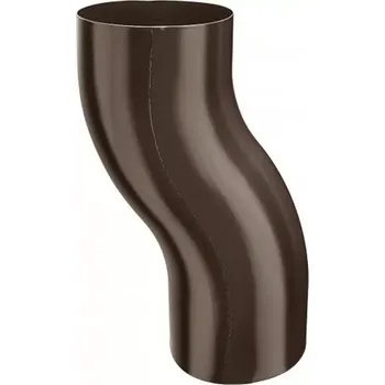 okap Pozinkované odskokové koleno 80 mm, RAL 8028 testa di moro KJG