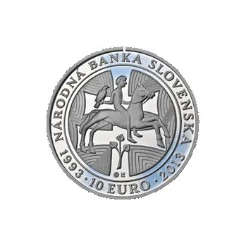 Stříbrná pamětní mince 20. výročí založení NBS Proof, 2013