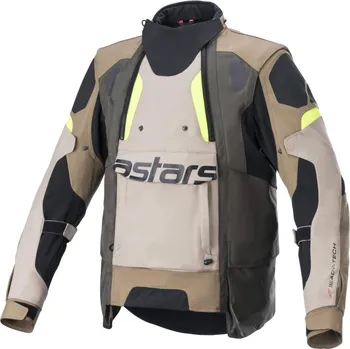 Moto bunda Bunda HALO DRYSTAR, ALPINESTARS (khaki/béžová/žlutá fluo) 2026 S