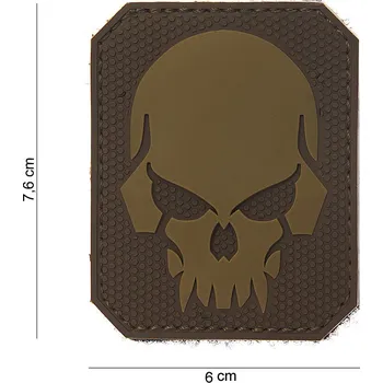 Nášivka FOSCO - USA - V.O. Nášivka Lebka pirát - VELCRO, 3D PVC - Coyote