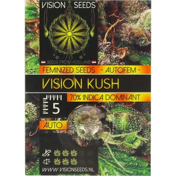 Semeno Vision Kush AUTO – samonakvétací semena | Vision Seeds Feminized (Ks): 3