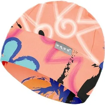 Čepice Unuo, Dětská čepice fleecová Sport, Meruňková, Fantazie - L (53-56 cm)