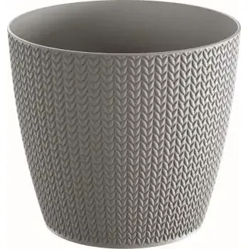 Květináč Květináč WHEATY šedý kámen 12,8cm Prosperplast DWH130-405U