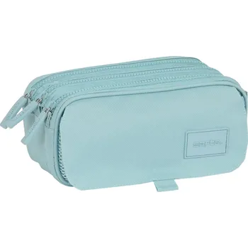 Penál Trojitý penál Safta 21,5 x 10 x 8 cm Modrá