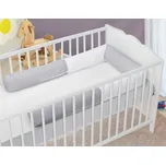 Bellatex Mantinel do dětské postýlky, Kostička šedá, bílá - průměr 12x240 cm