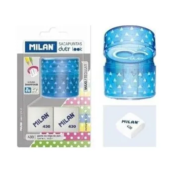 Výtvarná barva Temperówka Duet niebieska+2 gumki blister MILAN