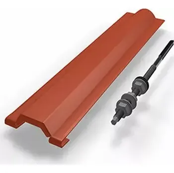 Střecha PREFA držák solárního panelu sunny spezial na vlnu falcované tašky 05 P.10 tmavě červená