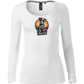 Dámské tričko s dlouhým rukávem s potiskem Stay Cool