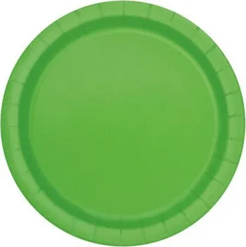 Party nádobí Unique Talířky papírové limetkově zelené 17cm 8ks