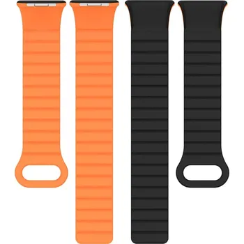Magnetický Pásek Na Xiaomi Smart Band 8 Pro Barva: Černo - Oranžová