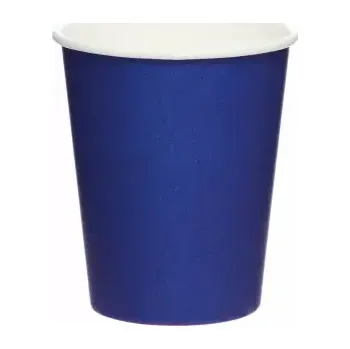 Jednorázové nádobí Papírový kelímek 237ml. tmavě modrá 8ks (paper cups)