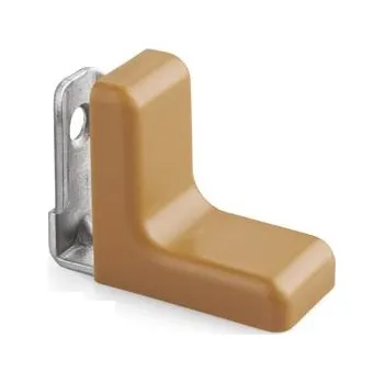 Nábytkové kování Interex Kovový úhelník s PVC krytem / Hnědá