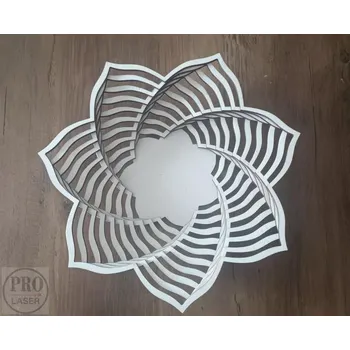 Dřevěná miska květ