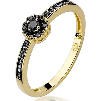 Hodinky Prsten Bonore - Zlato 585 - Černý Diamant 0-02 Ct 93386