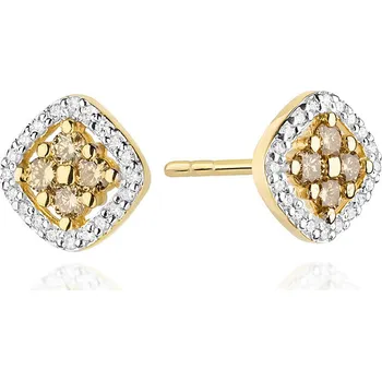 Hodinky Náušnice Bonore - Zlato 585 - Hnědý Diamant 128684