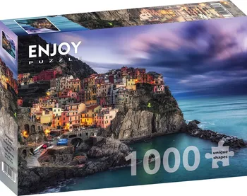 Puzzle ENJOY Puzzle Manarola za soumraku Cinque Terre Itálie 1000 dílků