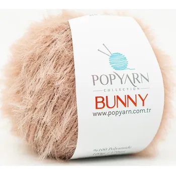 Příze POPYARN Příze Bunny B07 - hnědá, 100g 170m
