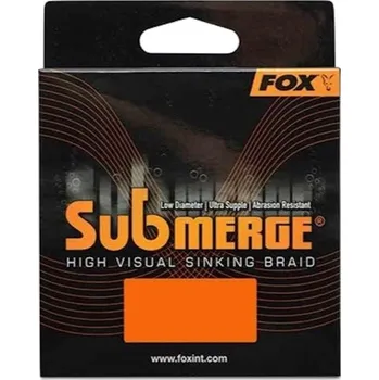 FOX - Splétaná šňůra Submerge Orange Sinking Braid 300 m 0,38 mm 65 lb