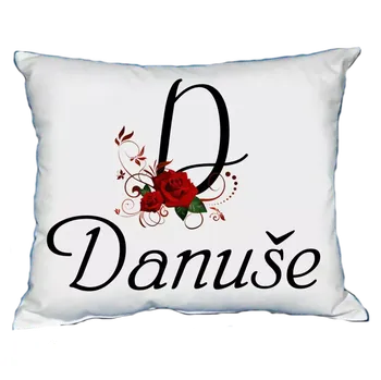 Dekorativní polštářek Polštář s dámským jménem DANUŠE (polštářek dámské jméno )