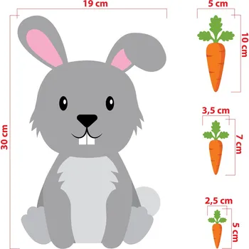 Samolepící dekorace Nabytekmorava Samolepka na zeď ZAJÍC