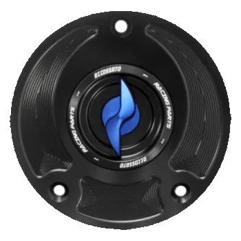 Palivová nádrž ACCOSSATO Italy Víčko nádrže bajonetové rychlouzavírací SUZUKI 600/650/750/1000/1250/1300 - ERGAL AL7075T6 Barva: červená