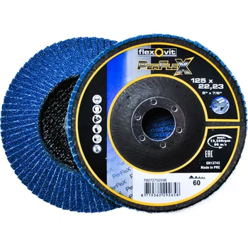 Brusný kotouč Lamelový kotouč kónický 125x22,2 Flexovit zirkon, P80
