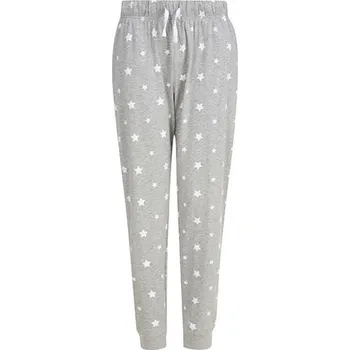 Dámské noční prádlo Sf Unisex pyžamové kalhoty SF086 Heather Grey-White Stars 3XL